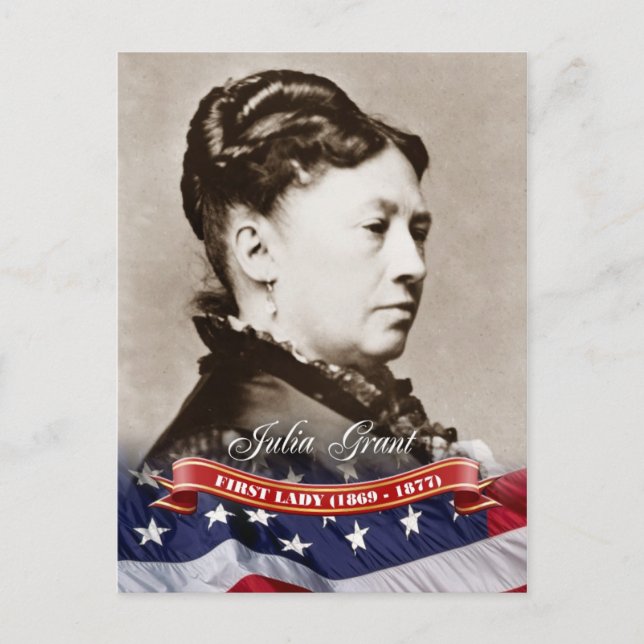 Julia Grant, First Lady of the U.S. Postcard (Front)