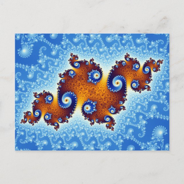 Julia Island Mandelbrot Set Postcard (Front)