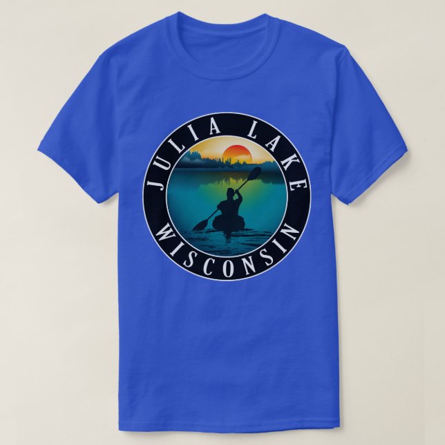 Julia Lake Wisconsin Kayaking T-Shirt (Design Front)