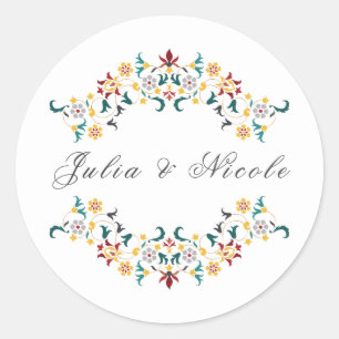 Julia & Nicole Classic Round Sticker