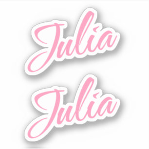 Julia Nom décoratif en rose x2 Sticker
