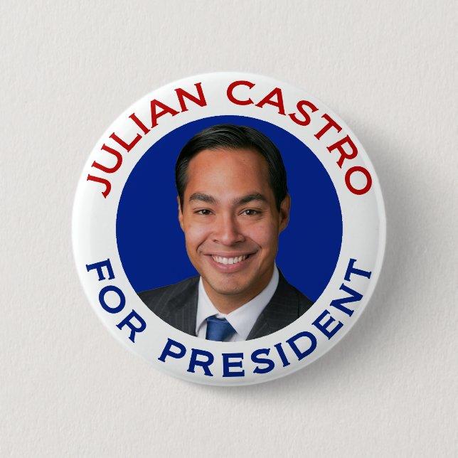 Julian Castro For President 2 Inch Round Button (Front)
