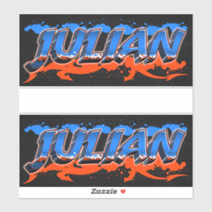 Julian First Name Graffiti Sticker
