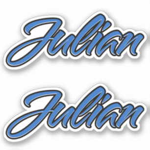 Julian Name Blue Autocollants Sticker Stickerset