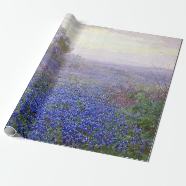 Julian Onderdonk A Cloudy Day, Bluebonnets Wrapping Paper (Unrolled)