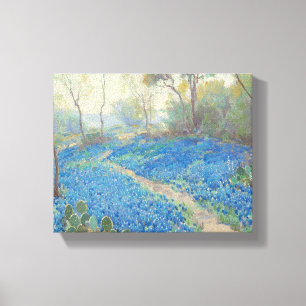 Julian Onderdonk - A Hillside of Bluebonnets Canvas Print