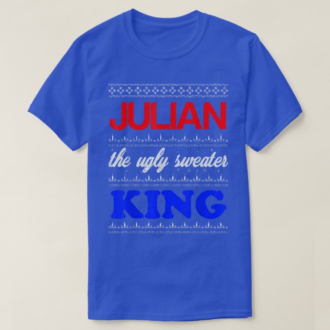 JULIAN the Ugly Sweater King Happy Holidays Ugly C (Design Front)
