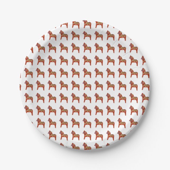 Julia's Dala Horse Paper plate (Front)