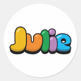 Julie Classic Round Sticker
