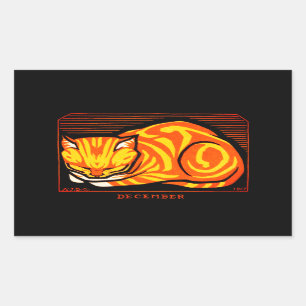 Julie de Graag December Cat Sticker