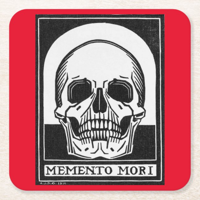 Julie de Graag Memento Mori (1916) Square Paper Coaster (Front)