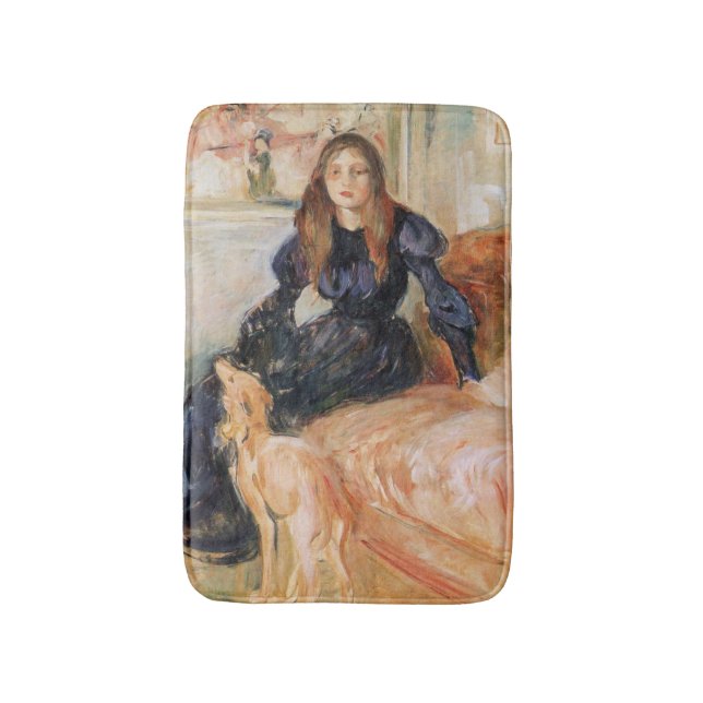 Julie Manet and her Greyhound (by Berthe Morisot) Bath Mat (Front Vertical)