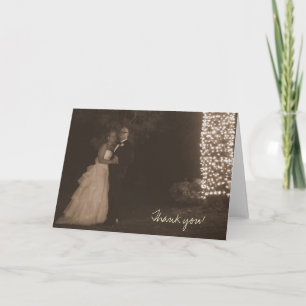 Julie-n-Matt Wedding 4x6 (sepia)-332, Thank you! Thank You Card