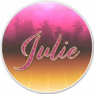 Julie Prénom Golden rose Autocollants Autocollants