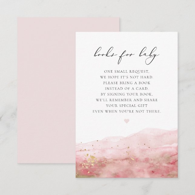 JULIEN Blush Dusty Rose Gold Books for Baby Card (Front/Back)