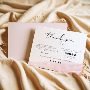 JULIEN Blush Watercolor Business Carte de remerc