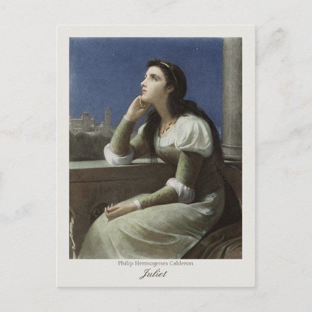 Juliet at the balcony CC0173 Philip H Calderon Postcard (Front)
