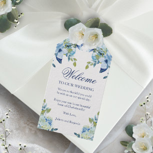 Juliette Blue Hotel Guests Wedding Welcome Gift Tags