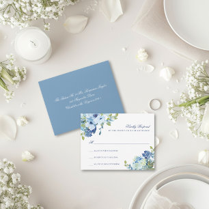 Juliette Dusty Blue Wedding RSVP Card Envelope