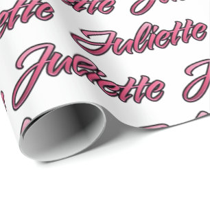 Juliette fade pink personalized gift paper