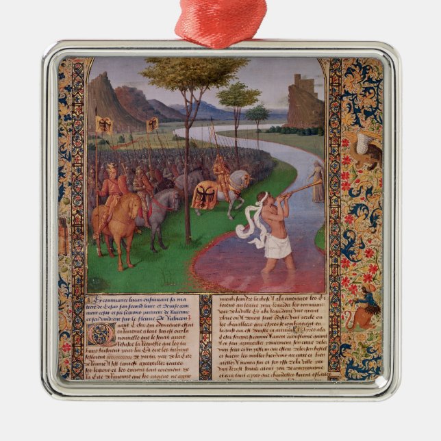 Julius Caesar  Crossing the Rubicon, c.1470 Metal Ornament (Front)