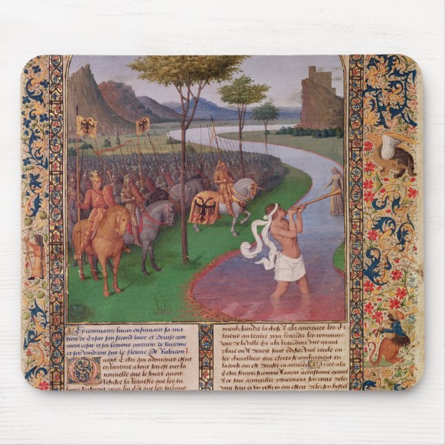 Julius Caesar  Crossing the Rubicon, c.1470 Mouse Pad (Front)
