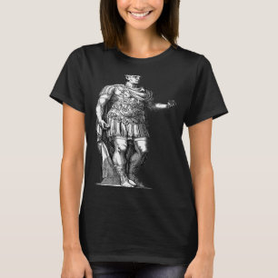 Julius Caesar Emperor Statue Line Art Roman Man T-Shirt