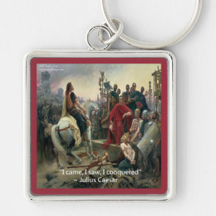 Julius Caesar I Came I Saw I Conquered Keychain