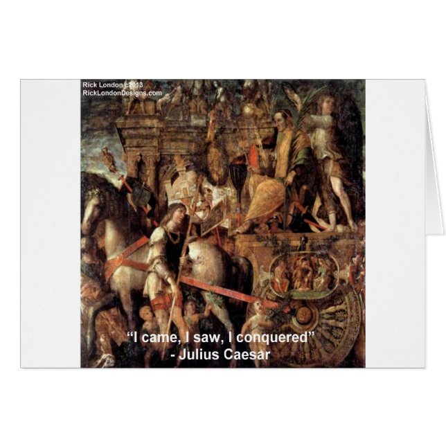 Julius Caesar "I Conquered" Quote Gifts & Tees (Front Horizontal)