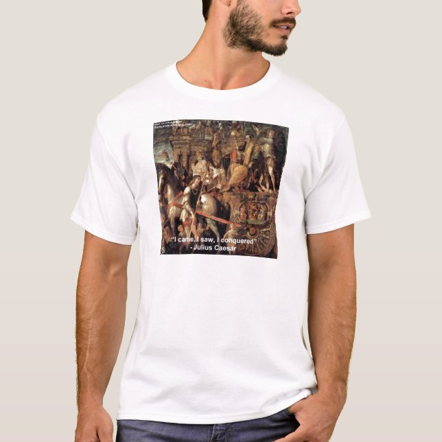 Julius Caesar "I Conquered" Quote Gifts & Tees (Front)