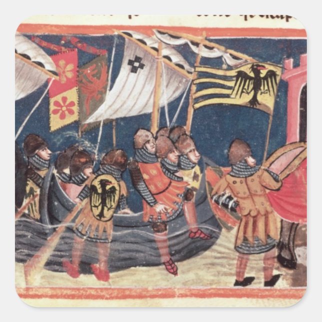 Julius Caesar  landing in England Square Sticker (Front)