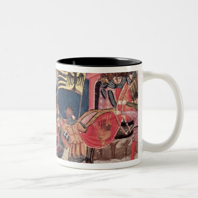Julius Caesar  landing in England Two-Tone Coffee Mug (Right)