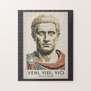 Julius Caesar Quote Roman Empire Illustration Jigsaw Puzzle