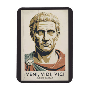 Julius Caesar Quote Roman Empire Illustration Magnet