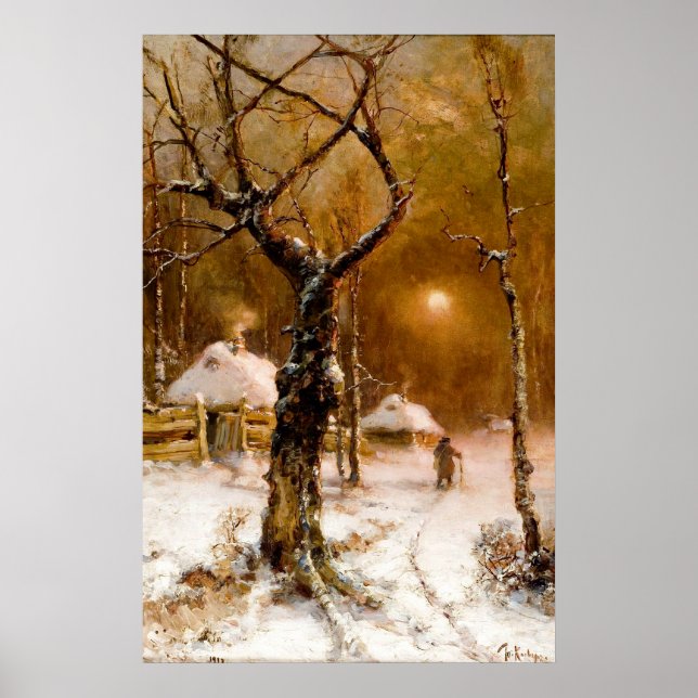 Julius Klever: Winter Night Walk Poster (Front)