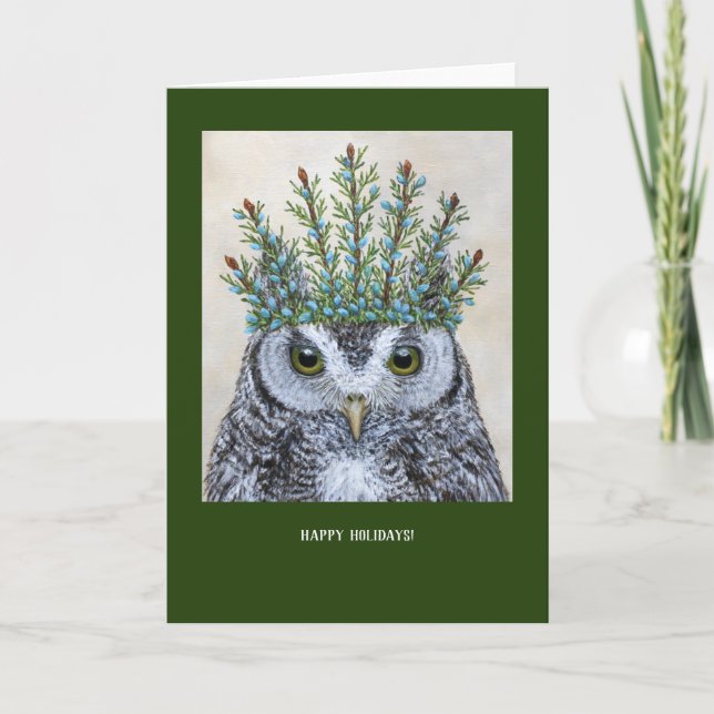 Julius le hibou Carte de vacances (Devant)