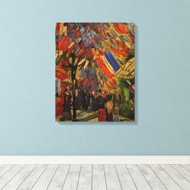 July 14th Celebration in Paris by Vincent van Gogh Canvas Print (Insitu(Wood Floor))