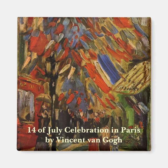 July 14th Celebration in Paris by Vincent van Gogh Magnet (Front)