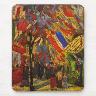 July 14th Celebration in Paris Van Gogh Fine Art Mouse Pad