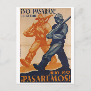 July, 1937. We will pass_Propaganda Poster Postcard