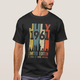 July 1961 61 Year Old 1961 Birthday T-Shirt