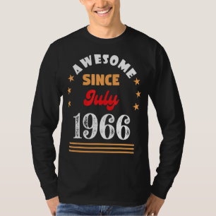 July 1966 Birthday Awesome Since 1966 July Vintage T-Shirt