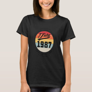 July 1987 35th Birthday 35 Years Of Being Legendar T-Shirt