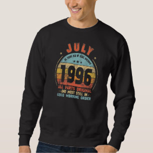 July 1996 Awesome 26th Birthday Vintage 1996 Bday Sweatshirt