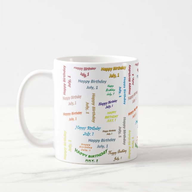 July 1, Birthday Mug (Left)