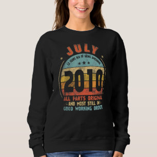 July 2010 Awesome 12th Birthday Vintage 2010 Bday  Sweatshirt