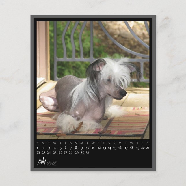 july 2012 calendar (Front)