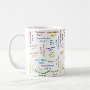 July 27, Birthday Mug