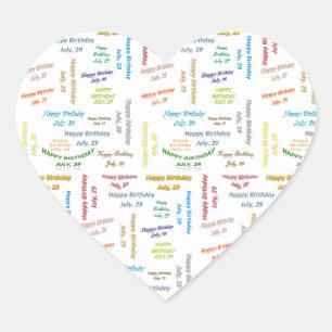 July, 29 Birthday Sticker