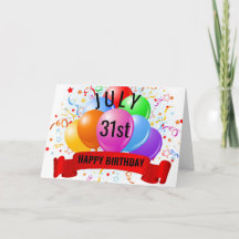 July 31st Birthday